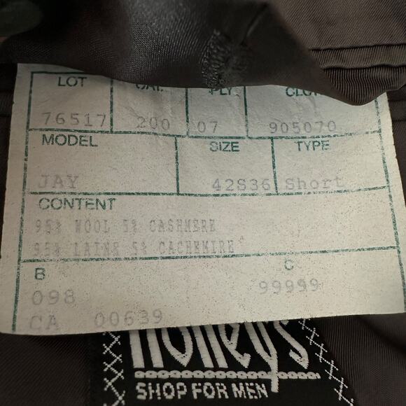 Vintage S. Cohen Jay Blazer Gray Sport Coat Preppy Jacket Wool Cashmere Mens 42S - Picture 5 of 12